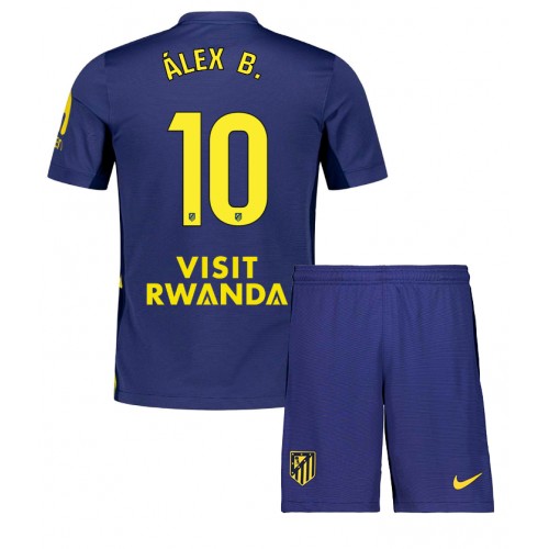 Stroje piłkarskie Atletico Madrid Alex Baena #10 Koszulka Wyjazdowej dla dzieci 2025-26 Krótki Rękaw (+ szorty)